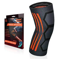 IPOW Knee Brace Knee Compression Sleeve with Anti-Slip Design Knee Support Band for Sports Running Basketball Weightlifting Knee Patella Strap for Pain Relief Meniscus Tear Arthritis Joint Pain L