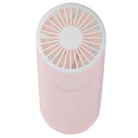 LOXJIE F2 Mini USB Powered Desk Fan with Updated Strong Airflow, Small Quiet Portable Fan for Desktop Office Table Better Cooling, 3 Speeds, Cute but Mighty (Pink)