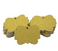 Mybbshower Glitter Gold Gift Labels Elegant Favor DIY Christmas Wrapping Tags Pack of 100
