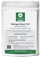 Naturevibe Botanicals Moringa Leaf Extract 16:1 (100 Grams) - 16 x More Effective - Promotes Weight Loss - Energy and Metabolism Booster