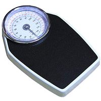Analog Bath Scale,Analog Mechanical Dial Bathroom Scale, Steel Plate, Large Dial, Clear Reading,Measuring Weight up to 150 KG/330LB, Black