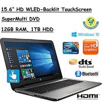 2017 Flagship Model HP 15.6" HD TouchScreen High Performance WLED-Backlit Laptop, 7th Gen. Intel Core i5-7200U, 12GB RAM, 1TB HDD, Windows 10, Turbo Silver