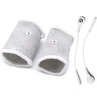 TCFAFA E-stim Adjustable Fabric Silver Thread Conductive Loop Accessories for Tens Stim Massager Accessories