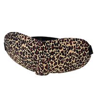Happy Hours - Super Lightweight 3D Sleep Mask with Ear Plugs and Adjustable Head Strap/Premium Effective Light Reduction Blindfold with Soft Sponge Built-in for Travel Shift Work(Gold Leopard)