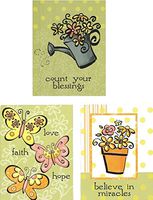 Sentiments of Faith Blank Note Cards (9 Cards; 4" x 5.25"; White Envelopes; 9-3)