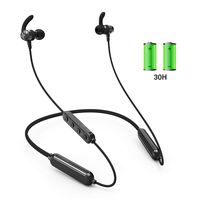 Neckband Bluetooth Headphones, Lightweight Wilreless Earbuds with Magnetic EQ Settings LIGHTDESIRE, 30H Play Time IPX6 Waterproof, Noise Cancellation BT 5.0 Sport Earphones for Running, Gym Black