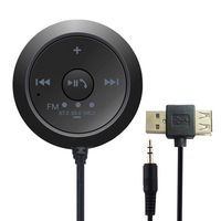 Kekailu Bluetooth Adapter,Car Wireless Handsfree Bluetooth 5.0 Receiver FM Transmitter U Disk AUX Player,Portable Wireless Audio Radio Adapt,Black