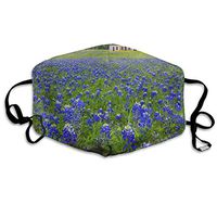 Fashion Face Cover Adjustable Elastic Band Hypoallergenic Face and Nose Cover for Pollen Smog Medical Climbing (Bluebonnets in Marble Falls)