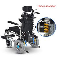 PLLP Medical Rehab Chair, Wheelchair,Lightweight Wheelchair, Electric Wheelchair Open/Fold in 1 Second Lightest Most Compact Power Chair Drive with Electric Power or Manual Wheelchair up to 12 Miles