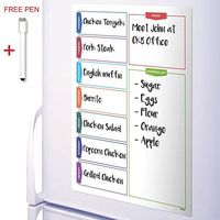 CKB LTD Colour Shopping Refrigerator Planner Fridge Board Dry Erase Magnetic with Marker White Board & Pen Drywipe Magnet Whiteboard Kitchen Memo Notice Large Daily Erasable