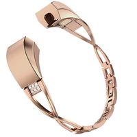 BIYATE X-Link Metal Bands Compatible for Fitbit Alta HR/Fitbit Alta for Women Men, Stainless Steel Jewelry Replacement Wrist Strap Bracelet Bangle Wristbands with Diamond for Fitbit Alta