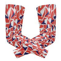 Unisex Arm Sleeve Geometric Memphis Style Modern Colorful UV Protection Arm Compression Sleeve Skin Protection Sport Arm Cooler Sleeve for Running Hiking Jogging Motorcycling Climbing Camping