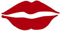 hBARSCI Lips Vinyl Decal - 5 Inches - for Cars, Trucks, Windows, Laptops, Tablets, Outdoor-Grade 2.5mil Thick Vinyl - Red
