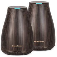 InnoGear 2 Pack 150ml Essential Oil Diffuser Aromatherapy Aroma Diffusers Ultrasonic Cool Mist Humidifier with 7 Colors LED Lights and Waterless Auto Shut-off for Home Office Bedroom Room