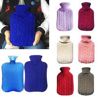 Baorin 2000ml Knitted Hot Water Bag Cover Geometric Pattern Knitted Cover Hot Water Bottles