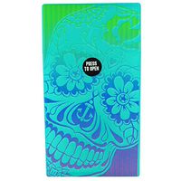 Cigarette Box Case for Full Pack of 100s Cigarettes, Soft Touch Plastic - Sugar Skull