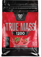 BSN TRUE-MASS Weight Gainer, Muscle Mass Gainer Protein Powder, Strawberry Milkshake, 10.25 Pound