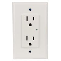 Element-Hz Power Series In-Wall Single Gang Surge Protector w/Retrofit Backbox, 1800 Joules, White