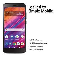 Simple Mobile Blu View 1 4G LTE Prepaid Smartphone (Locked) - Black - 16GB - Sim Card Included - GSM