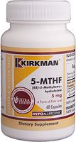 Kirkman 5-MTHF ([6S]-5-Methyltetrahydrofolate) 5 mg - Hypoallergenic | 60 Vegetarian Capsules