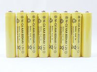Solar Light AAA Ni-CD 600mAh Rechargable Batteries (Pack of 8)
