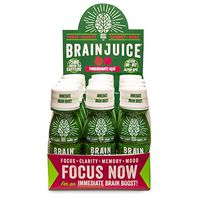 BrainJuice Brain Booster Shot, Pomegranate Acai | Liquid Drink Supplement for Improved Energy, Memory, Focus, Clarity & Mood, Gluten-Free, Non-GMO | 2.5 fl oz, 12 Count