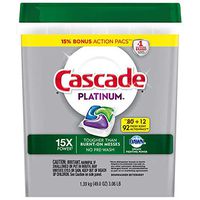 Cascade #1 Platinum 15x Power ActionPacs Dish Detergent: Fresh Scent - (92 ct.)