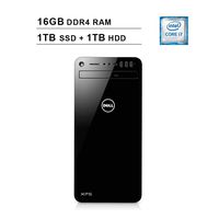 2019 Newest Dell XPS 8930 Desktop (8th Gen Intel 6-Core i7-8700 up to 4.6 GHz, 16GB RAM, 1TB SSD (Boot) + 1TB HDD, NVIDIA GeForce GTX 1060 6GB, WiFi, Bluetooth, HDMI, DVD, Windows 10 Home)