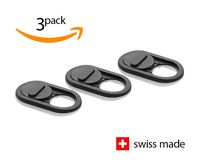 Soomz Webcam Cover Slide, Ultra-Thin for Laptop, PC, MacBook, iPhone, iMac, iPad, Smartphone, Protect Your Privacy & Security, Sliding Cover - Black - Good Grip & Strong Adhesiveness - Premium Quality