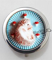 BlackKey Hedgehog 3-Compartment Decorative Pocket Gift Box Case Organizer for Pill, Color 1 -2200