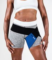 body helix Groin Muscle Support - Adjustable Groin Compression Wrap - Provides Exceptional Support for Injured Groin (Blue)