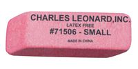 Charles Leonard Eraser, Synthetic, Latex Free, Wedge Shape, Pink, Small, 36/Box (71506)