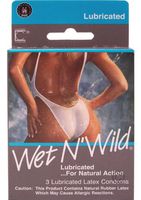 Contempo wet and wild condom - pack of 3