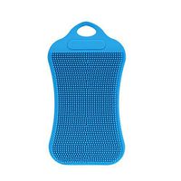 Sinwo Silicone Dish Washing Brush Kitchen Sponge Scrubber Anti-Bacterial Brush for Cleaning Dishes, Pots and Pans, Washing Fruit and Vegetables (Blue)
