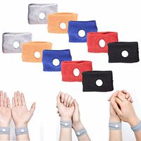 PartyYeah 10-Pack Multicolors Anti Nausea Acupressure Wristbands - Morning Sickness Pregnancy Sickness Motion Sickness Sea Sickness Travel Sickness Natural Motion Sickness
