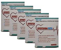 Herbal 100% Natural Lowering Blood Pressure Heat transdermal Patch for Hypertension (5 Boxes) 70 Patches