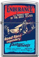 Zippo Endurance Road Race Legendary Fast Wheels Poster Street Chrome Lighter