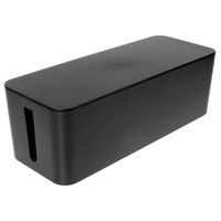 Ventilated Cable Management Box, No Mess Cable Box Organizer System to Hide Cord Surge Suppressor Power Strip Electrical Wire Charger Adapter for Computers Office Home, Safe from Kids Pets