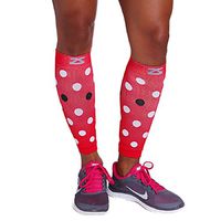 Zensah Compression Leg Sleeves,Polka Dot Lady Bug,Large
