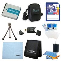 EN-EL19 Battery Kit Tripod 8gb SD Card & SD USB 2.0 Card Reader Screen Protectors Micro Fiber Cloth Deluxe Carrying Case, Lens Cleaning Kit, Memory Card Wallet Nikon Coolpix S7000 S33 S3700 S6900 S32