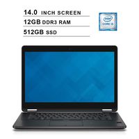 2020 Premium Dell Latitude E7470 Ultrabook 14 Inch Business Laptop (Intel Dual Core i5-6300U up to 3.0GHz, 12GB DDR4 RAM, 512GB SSD, Intel HD 520, WiFi, HDMI, Windows 10 Pro) (Renewed)