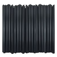 Plastic Drinking Straws Disposable Straws BPA-Free Plain Color Straws Individually Wrapped Straight Party Straws 100 Pack (Black)