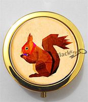 BlackKey Squirrel 3-Compartment Decorative Pocket Gift Box Case Organizer for Pill, Color 2 -2229