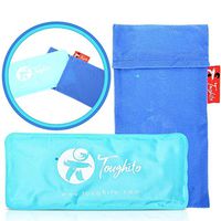 TOUGHITO Reusable Gel Ice Pack - Ideal as Fever Reducer Pad Plus Soft Touch Ice Pack Sleeve, Remain Flexible After Chilled, First Aid Kit and Travel Companion to Treat Sport Injuries or Muscle Fatigue