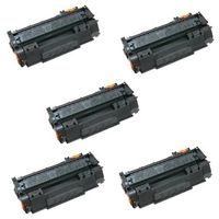 Amsahr Remanufactured Toner Cartridge Replacement for HP CB400A ( Black , 5-Pack )