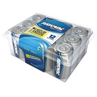Rayovac 81412PPK High Energy Premium Alkaline Battery,C, 12/Pack