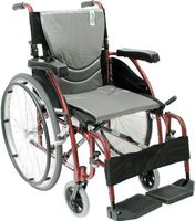 Karman Healthcare S-115 Ergonomic Ultra Lightweight Manual Wheelchair, Rose Red, 16" Seat Width