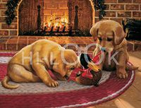Hi-Look Microfiber Cleaning Cloth, dog design - Hearthside Memories - Golden Lab