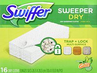 Swiffer Sweeper Dry Sweeping Pad Multi Surface Refills for Dusters Floor Mop, Gain, 16 Count (Packaging May Vary)