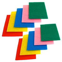Pack of 10 Jumbo Scouring Pads in Assorted Colors